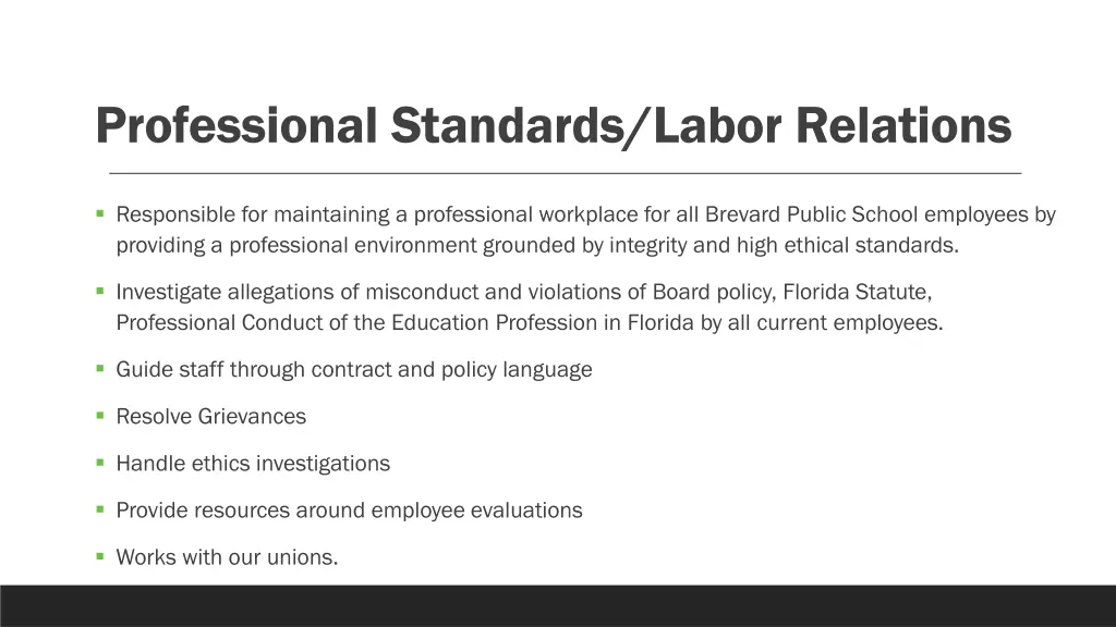 professional standards labor relations 1