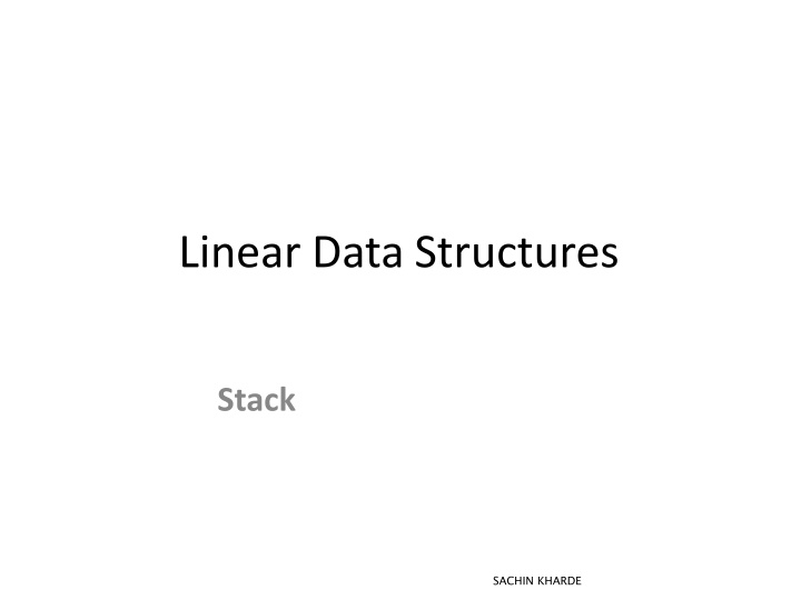 linear data structures