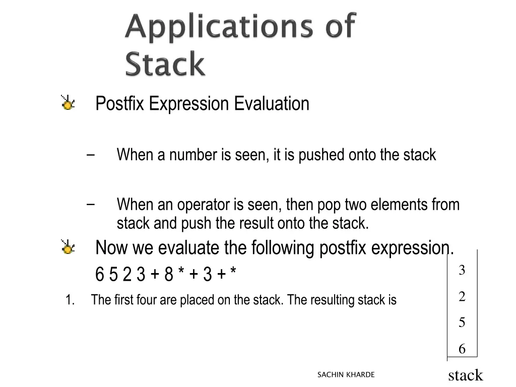 postfix expression evaluation
