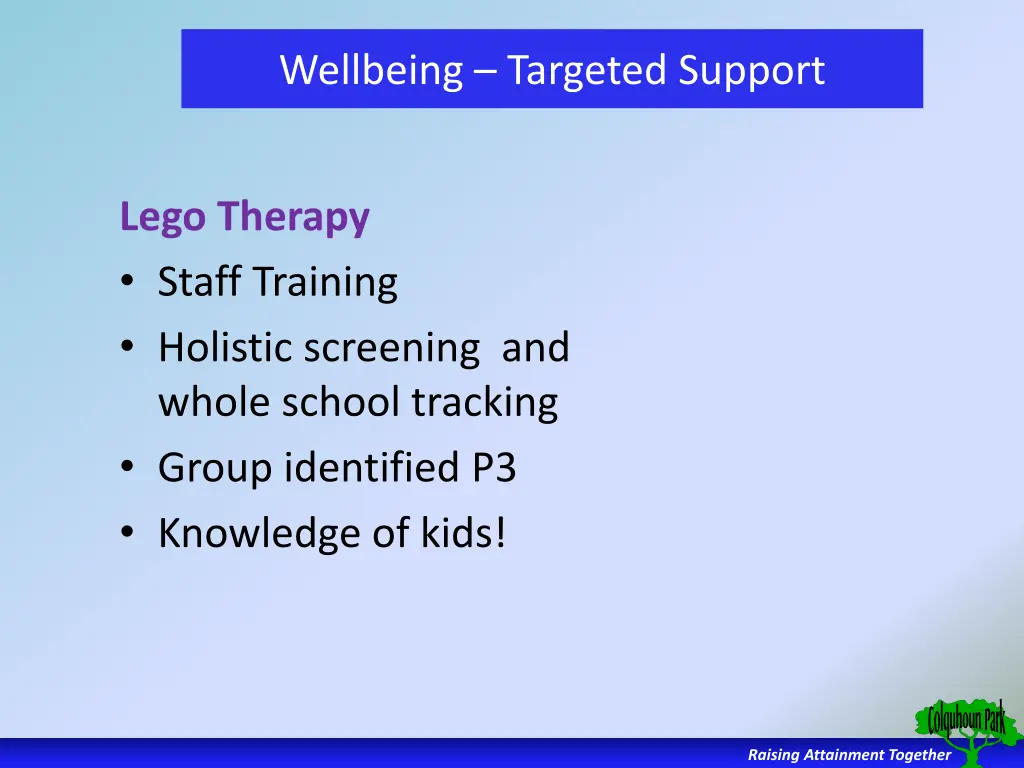 wellbeing targeted support