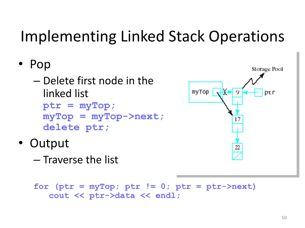 implementing linked stack operations 1