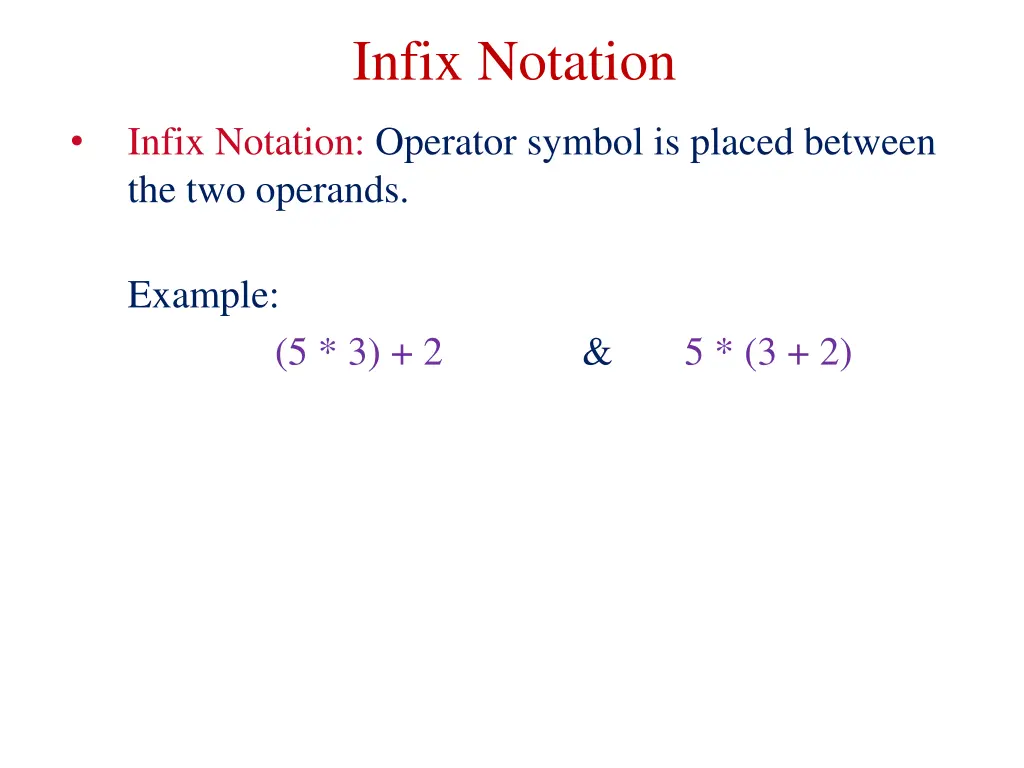 infix notation