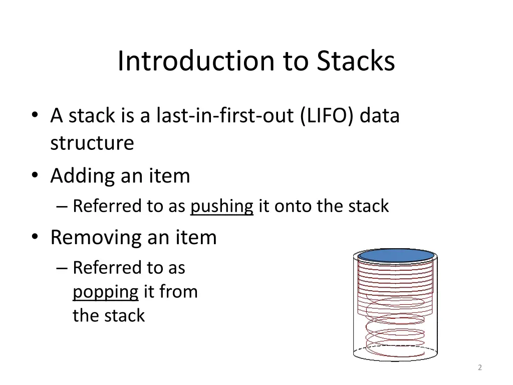 introduction to stacks