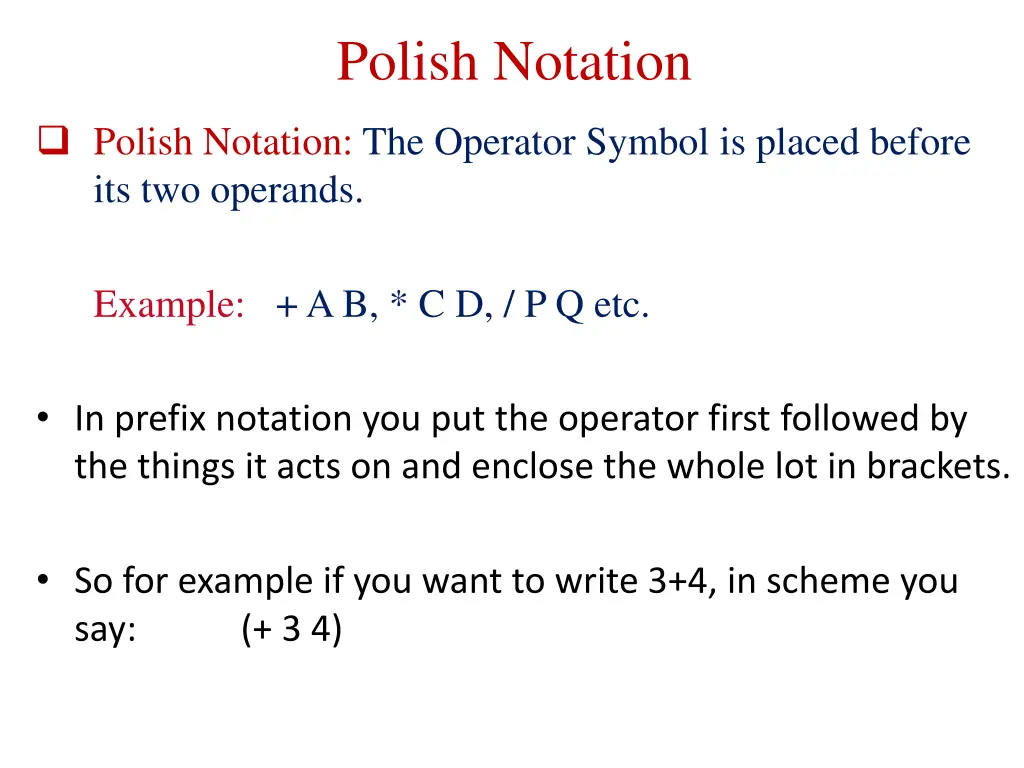 polish notation