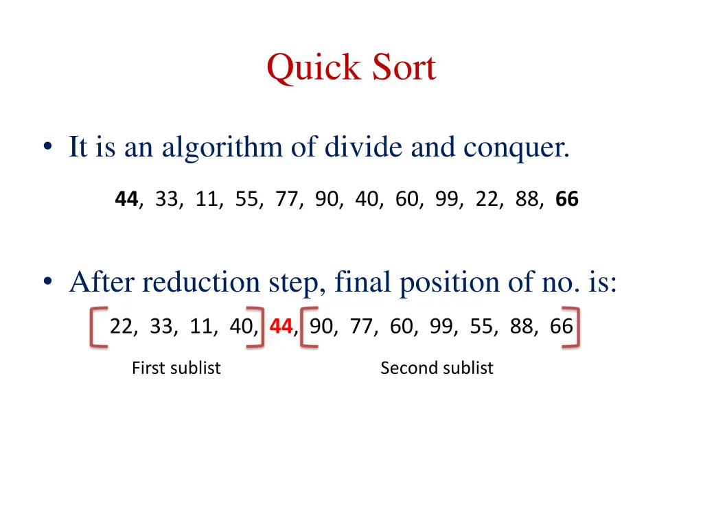 quick sort