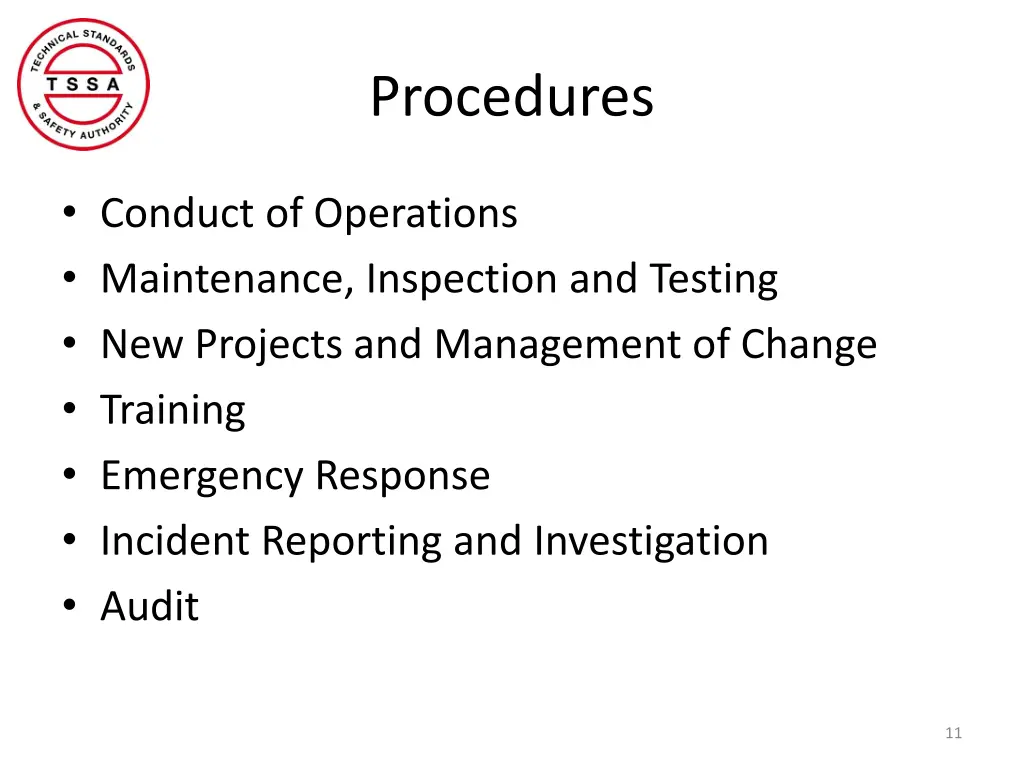 procedures