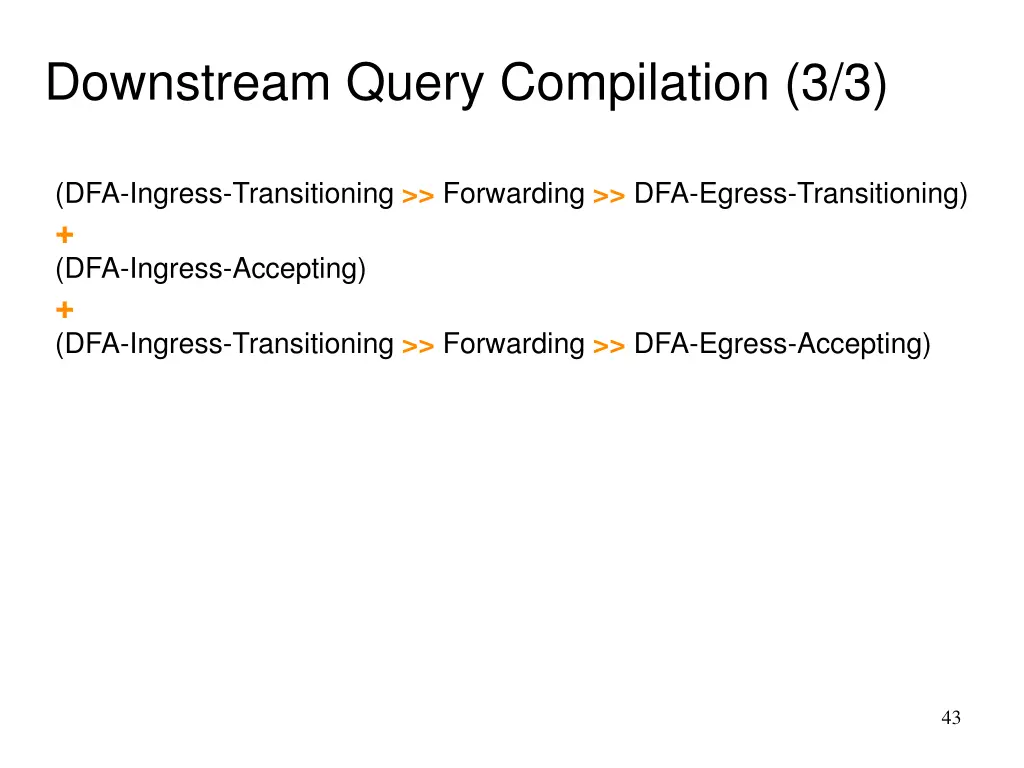 downstream query compilation 3 3 2