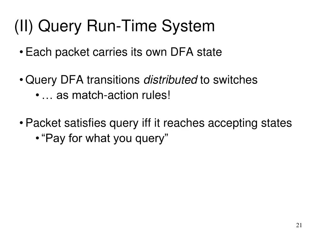 ii query run time system 1