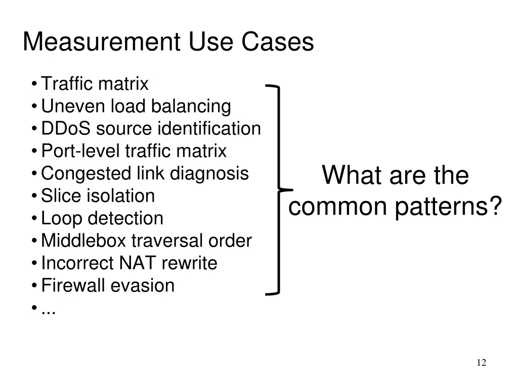 measurement use cases