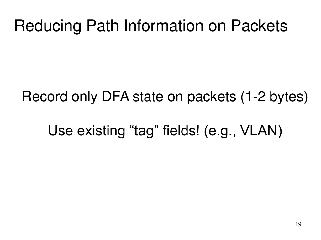 reducing path information on packets 1