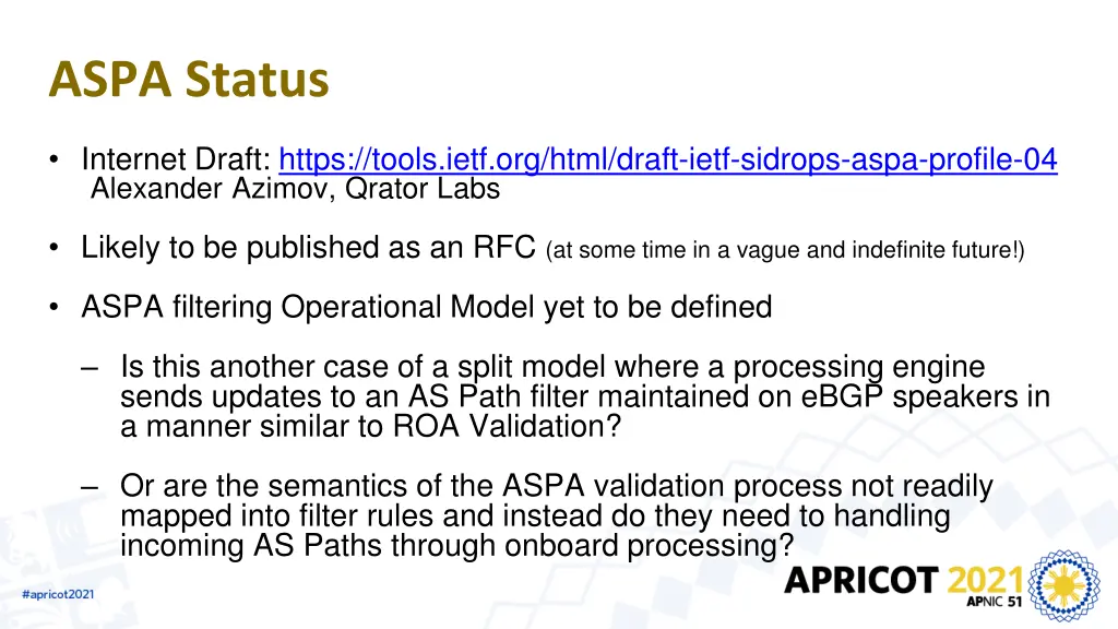 aspa status
