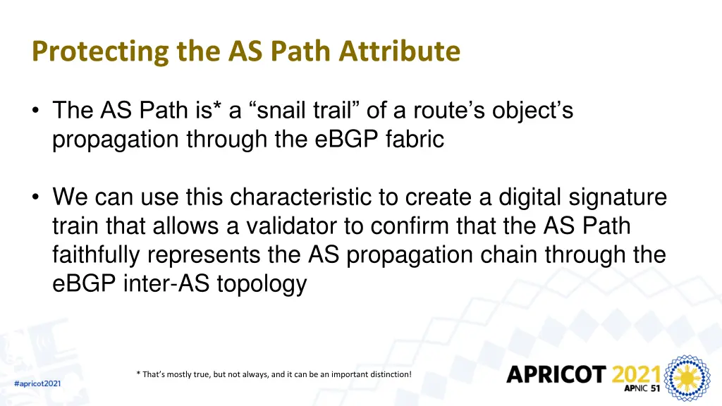 protecting the as path attribute