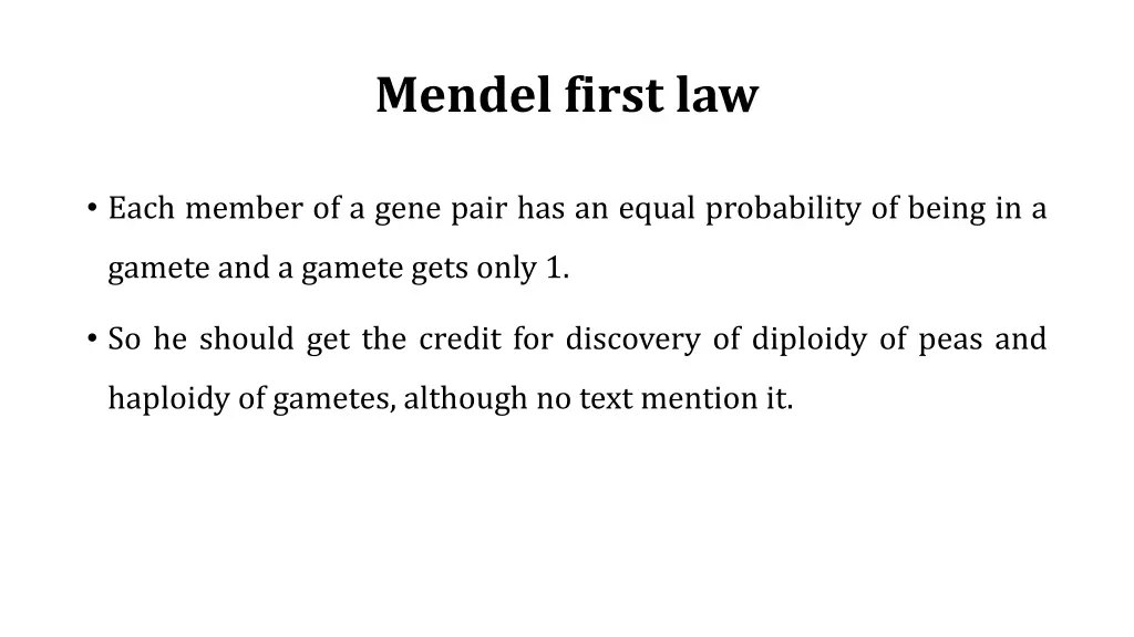 mendel first law
