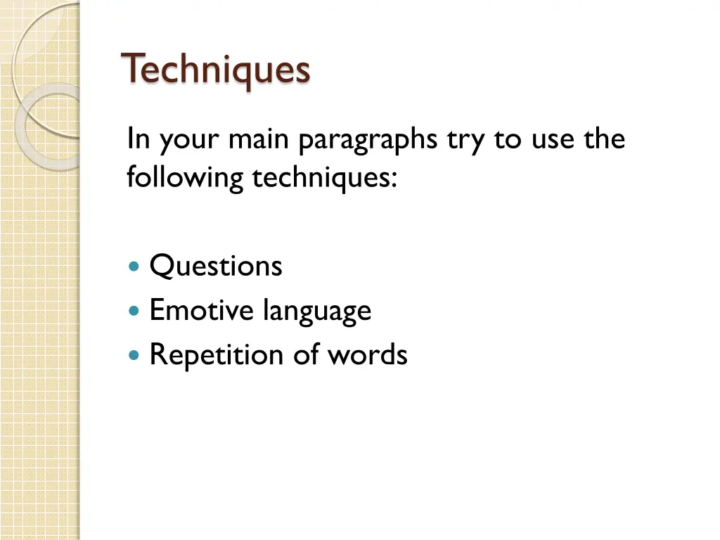 techniques