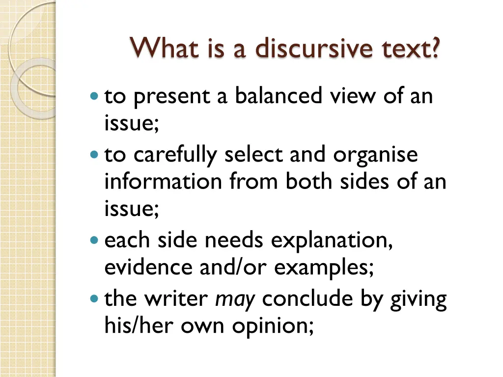 what is a discursive text