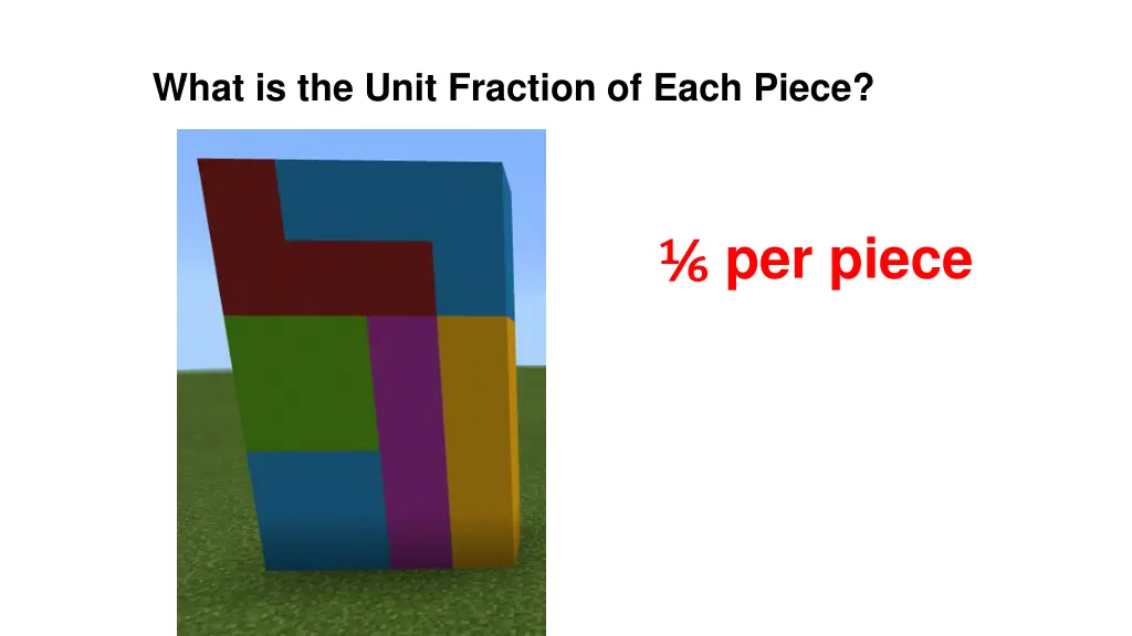 what is the unit fraction of each piece