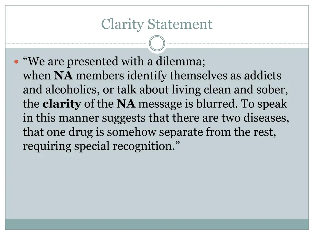 clarity statement