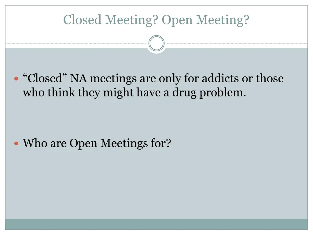 closed meeting open meeting