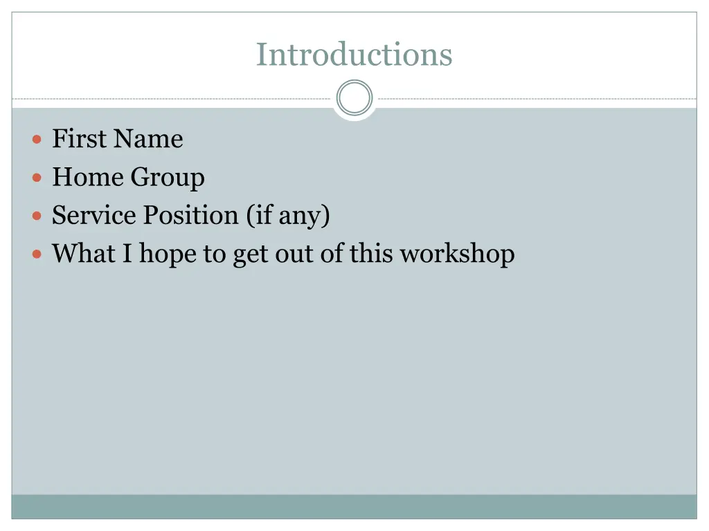 introductions