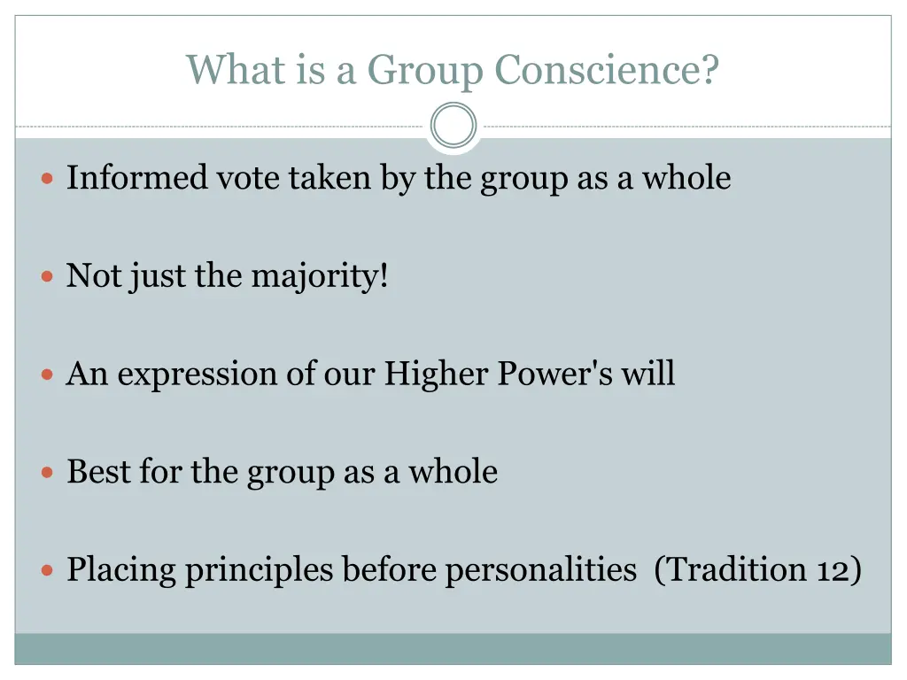 what is a group conscience