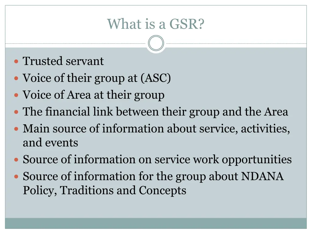 what is a gsr
