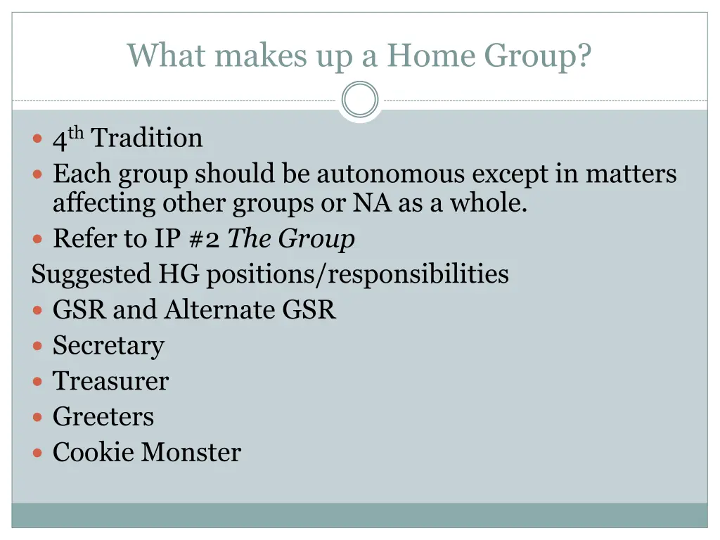 what makes up a home group
