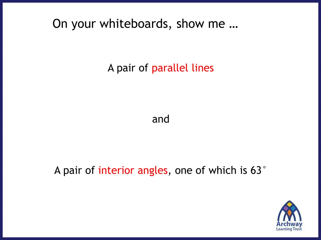 on your whiteboards show me 2