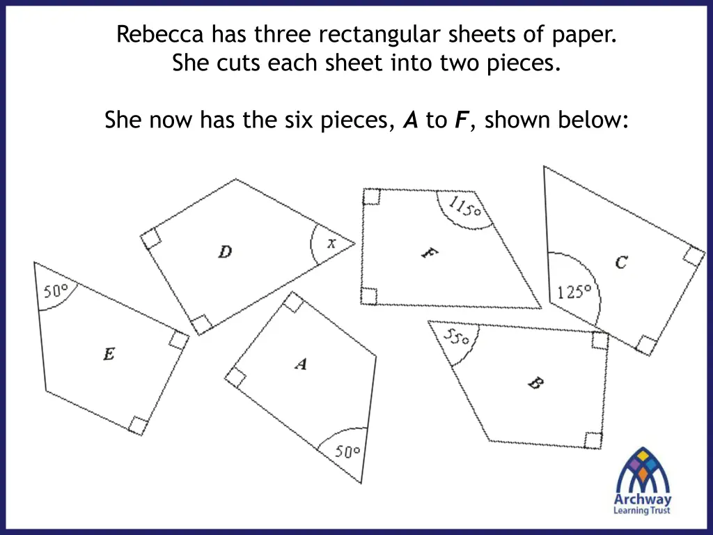 rebecca has three rectangular sheets of paper