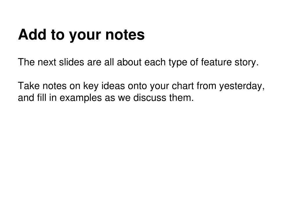 add to your notes