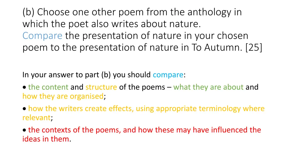 b choose one other poem from the anthology