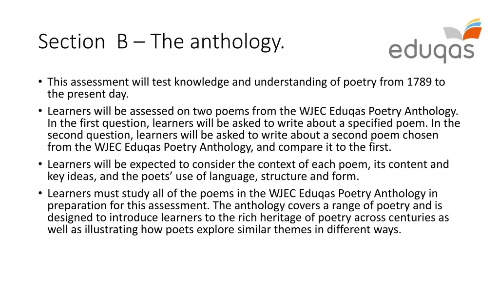 section b the anthology