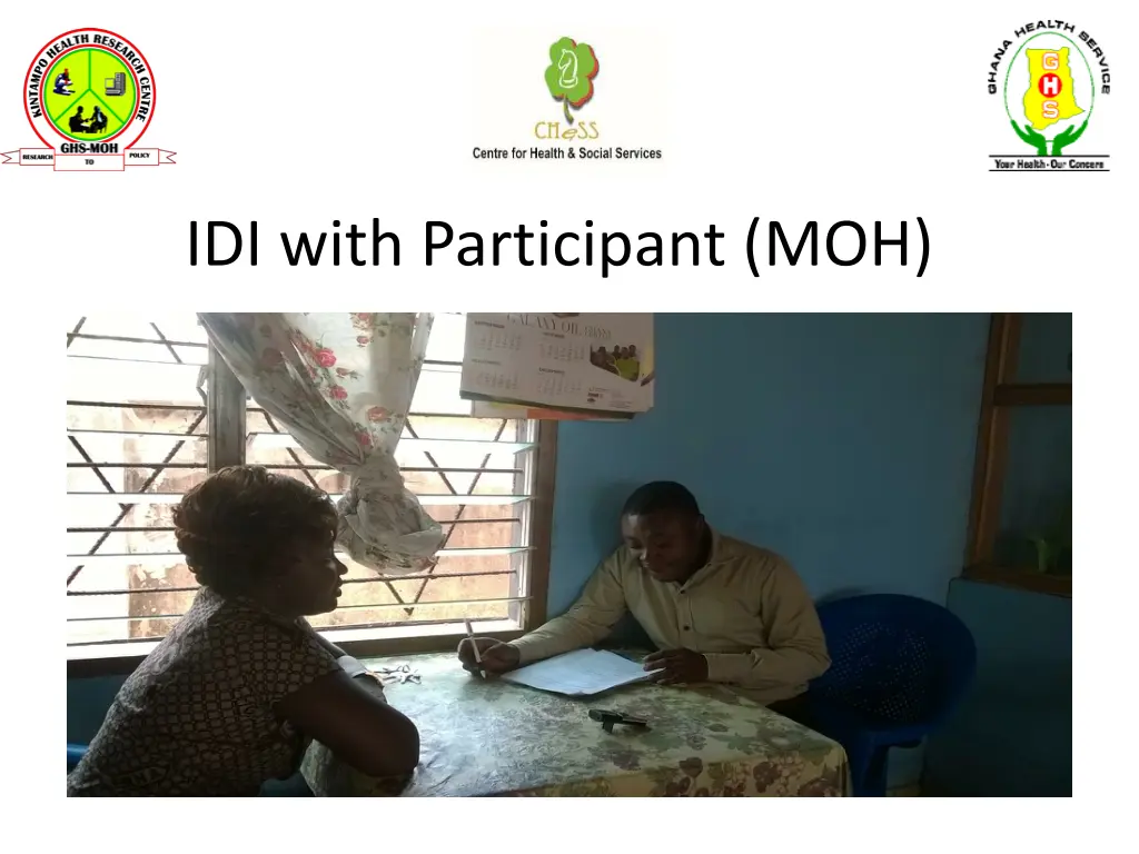idi with participant moh