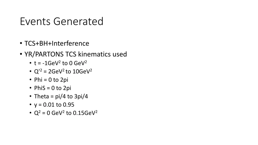events generated 1
