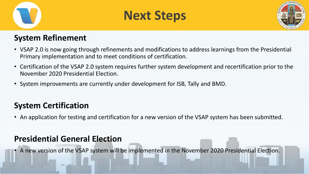 next steps