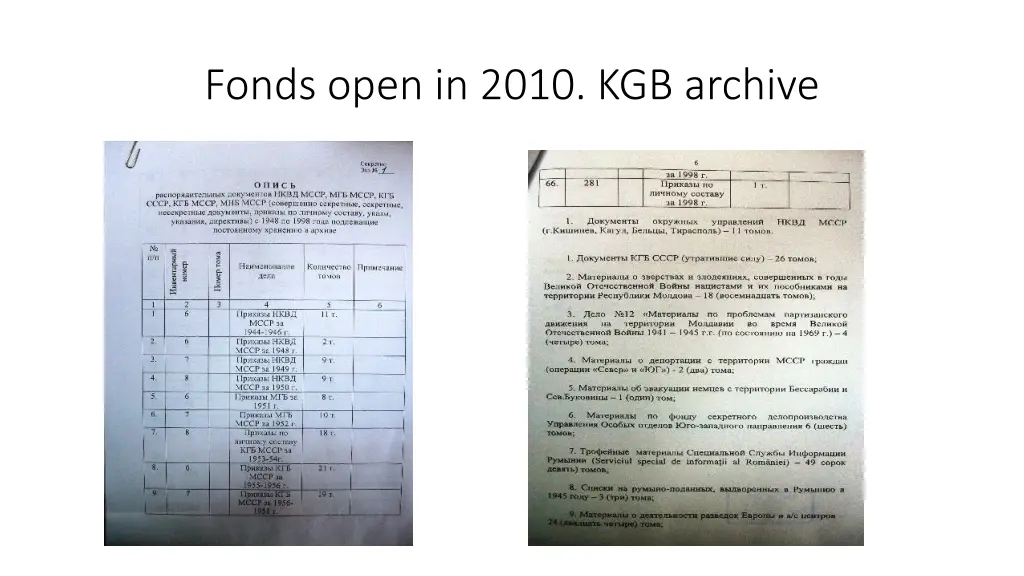 fonds open in 2010 kgb archive