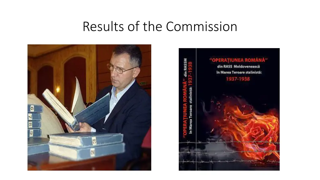 results of the commission 1