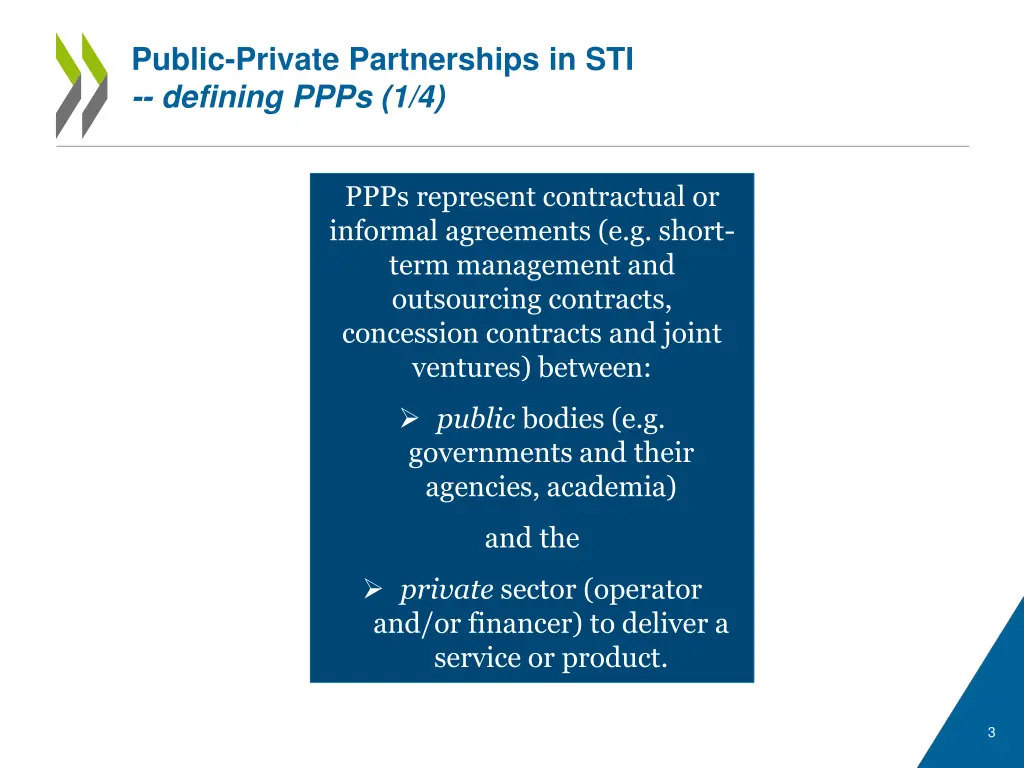 public private partnerships in sti defining ppps