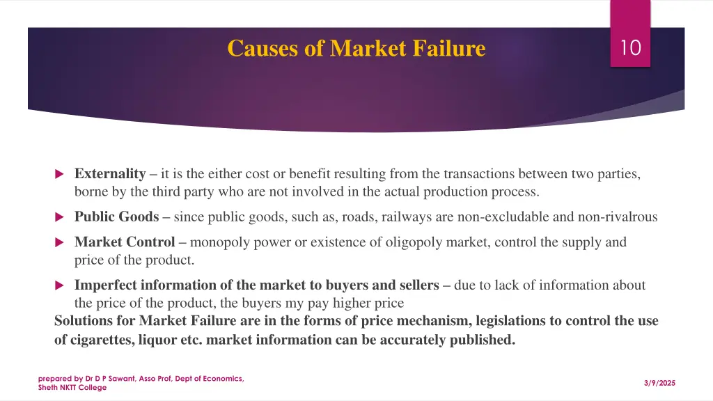 causes of market failure
