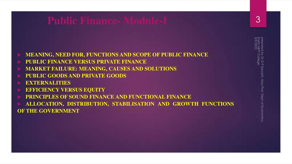 public finance module i