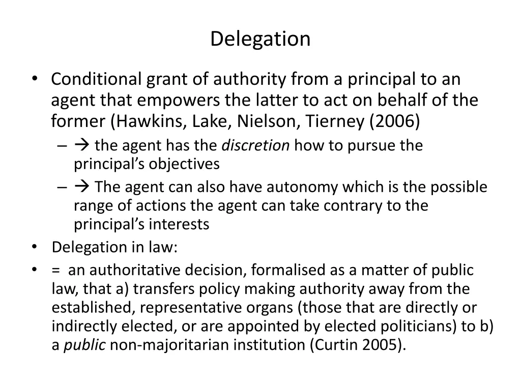 delegation
