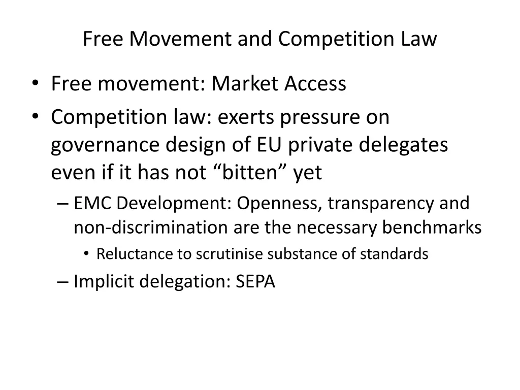 free movement and competition law