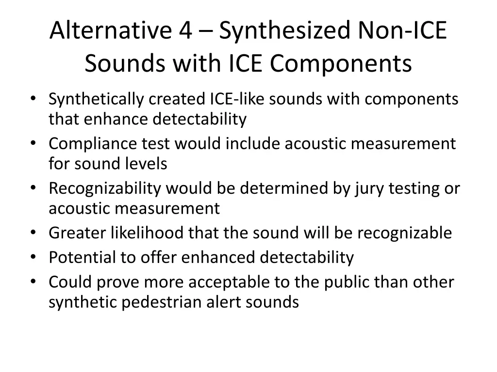 alternative 4 synthesized non ice sounds with