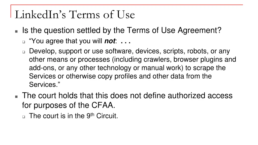 linkedin s terms of use
