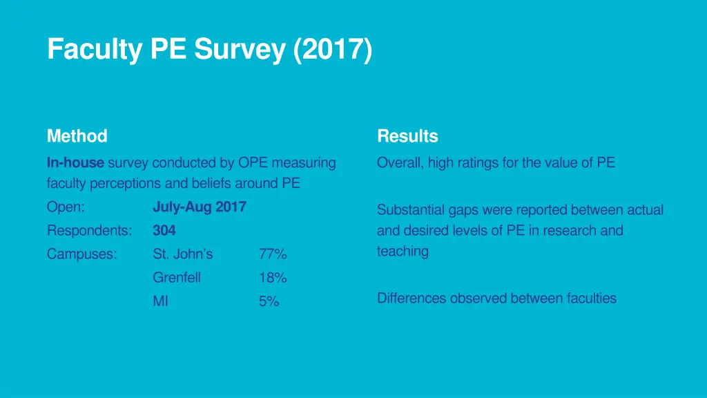 faculty pe survey 2017