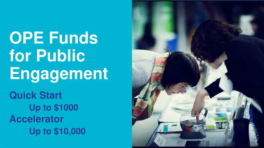 ope funds for public engagement