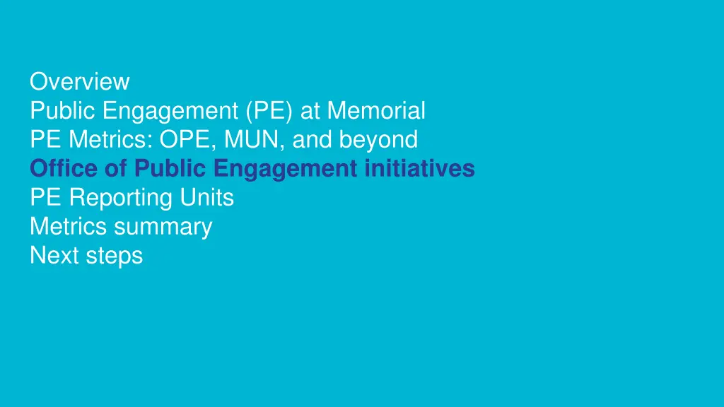 overview public engagement pe at memorial 3