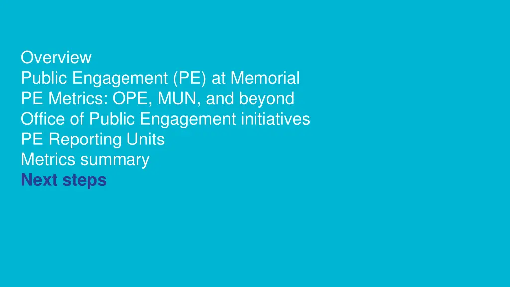 overview public engagement pe at memorial 6