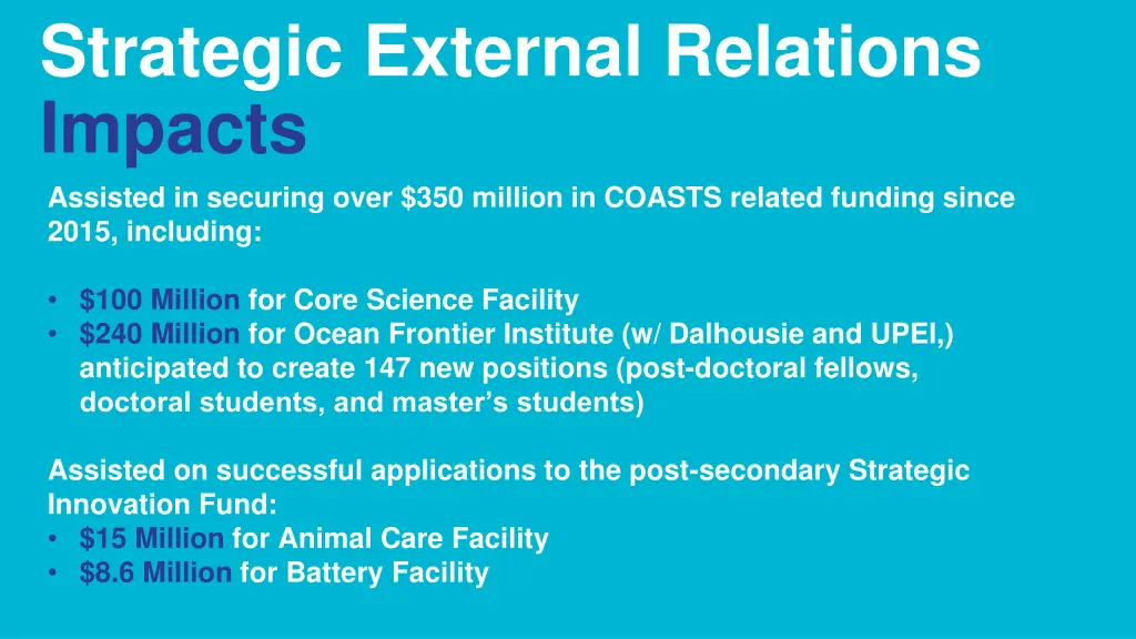 strategic external relations impacts assisted