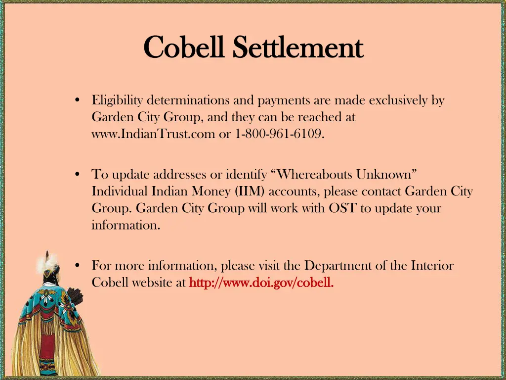 cobell cobell settlement settlement 1