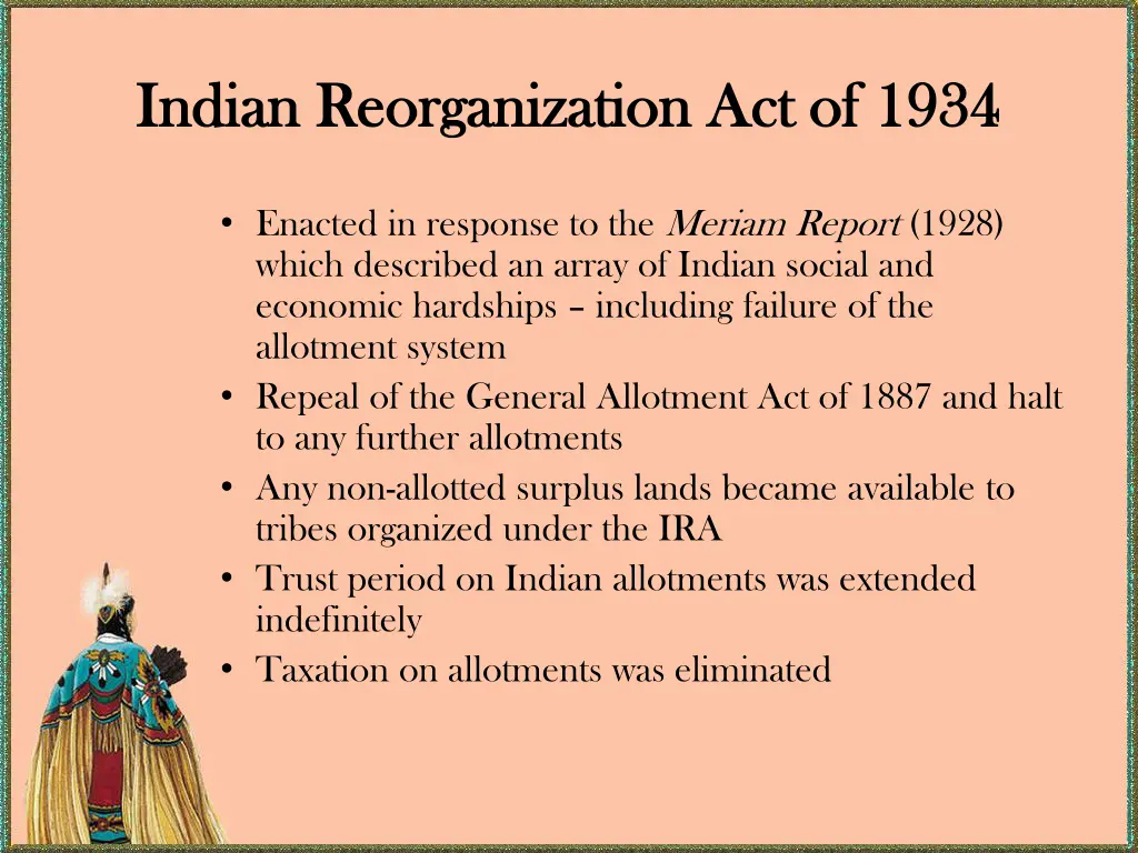 indian reorganization act of 1934 indian